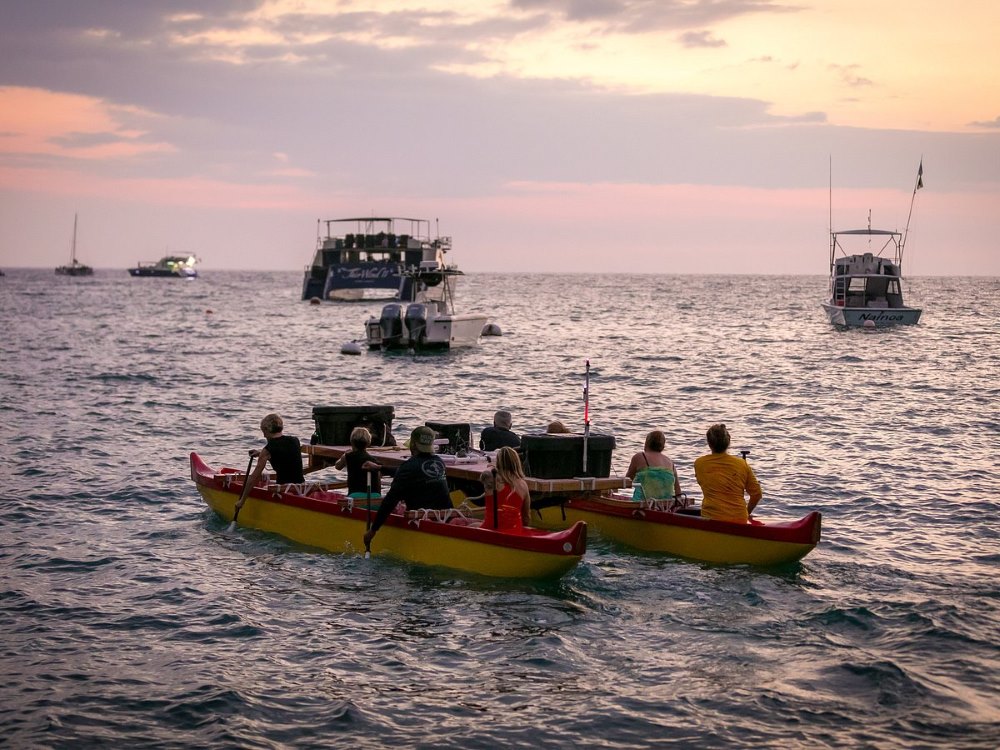 Hawaiian Double Hull Canoe Adventure